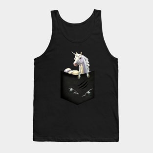 Unicorn Wild Animals Black White Dark Soul Clothing Unicorn Tank Top